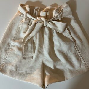 Wilfred Cream Tie-Waist Shorts